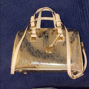 Gold Michael Kors handbag